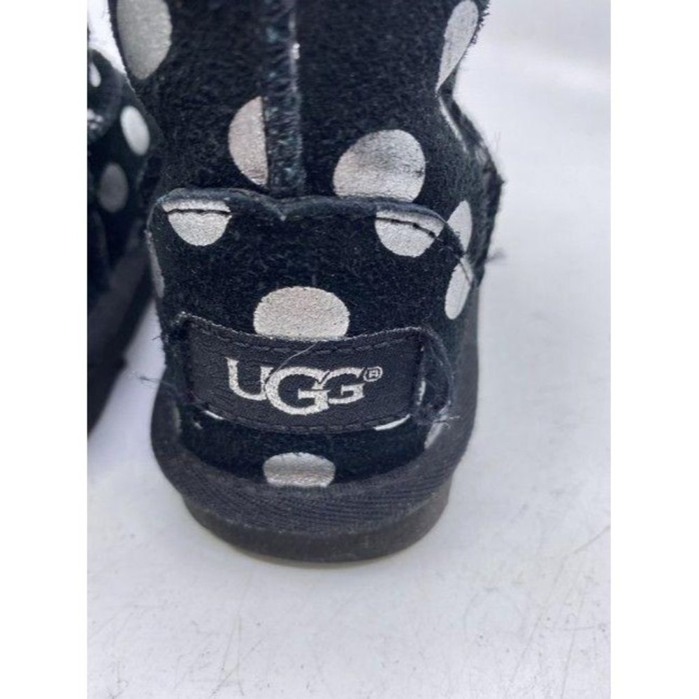Ugg Australia Black White W Polka Dot Kid Bootsboo - Picture 5 of 8